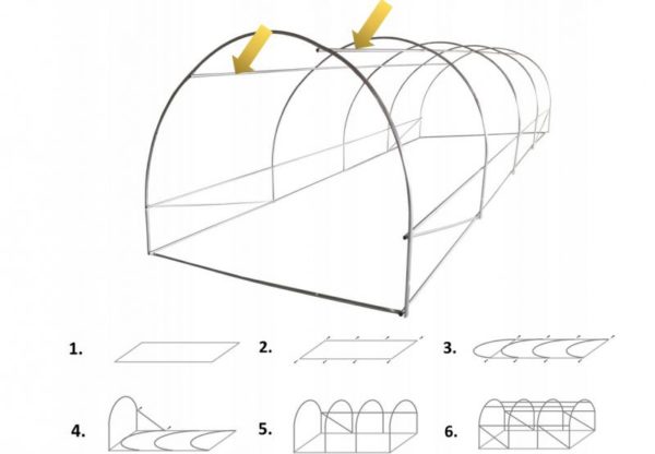 Záhradný Fóliovník 3x2x2m S UV Filtrom (Zelený) – Obrázok 8