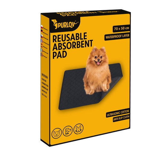 Opakovane použiteľná hygienická podložka 70 x 50 cm čierna – Obrázok 9