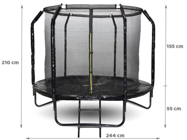 Záhradná trampolína SkyFlyer + rebrík 8FT 244cm – Obrázok 4
