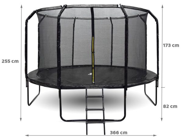 Záhradná trampolína SkyFlyer + rebrík 12FT 366cm – Obrázok 5