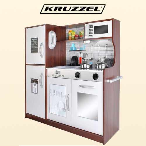 Kruzzel 22114 Detská drevená kuchynka s príslušenstvom – Obrázok 10