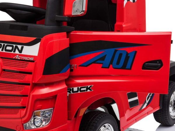 Elektrický kamion Mercedes Benz Actros červený – Obrázok 9