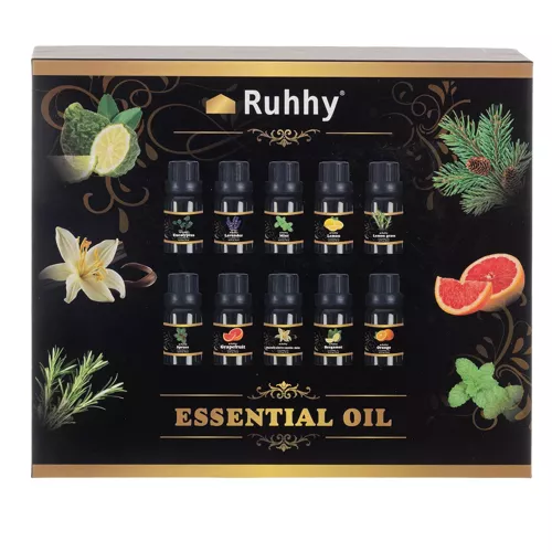 Esenciálny olej - sada 10 ks. 15ml Ruhhy 21938 – Obrázok 2