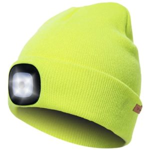 Zimná čiapka s baterkou - žltá Trizand 22664
