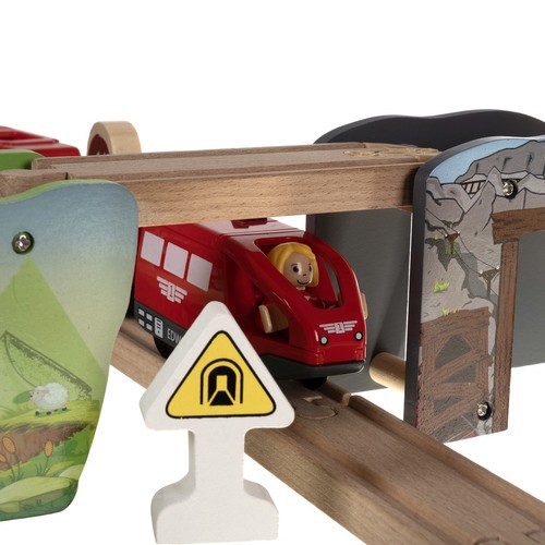 Kruzzel Drevená vláčikodráha na batérie 57 dielov 320 cm – Obrázok 10