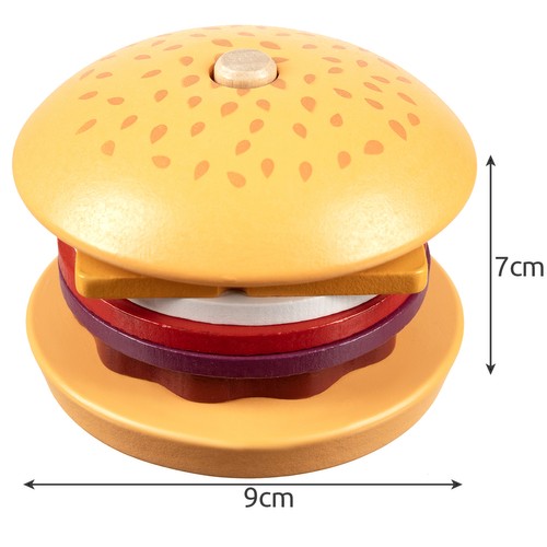 Kruzzel 22673 Detský drevennezaraý hamburger – Obrázok 3