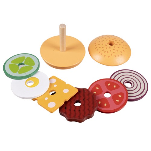 Kruzzel 22673 Detský drevennezaraý hamburger – Obrázok 4