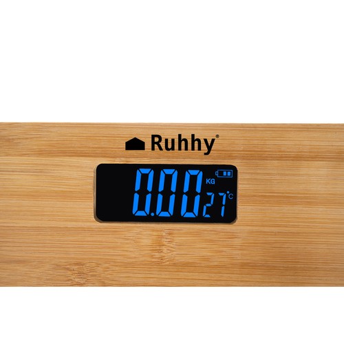 Kúpeľňová LCD váha - drevená Ruhhy 22522 – Obrázok 6