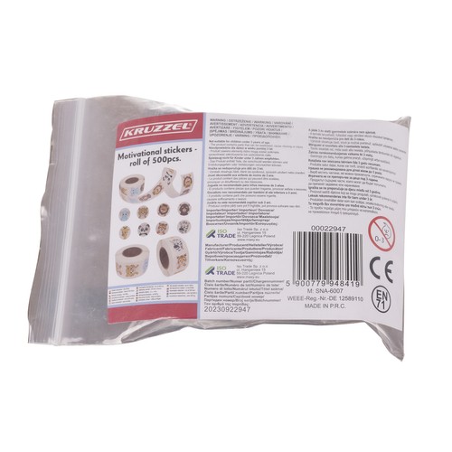 Motivačné samolepky - rolka 500 ks. Kruzzel 22947 – Obrázok 8