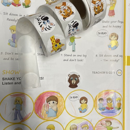 Motivačné samolepky - rolka 500 ks. Kruzzel 22947 – Obrázok 10