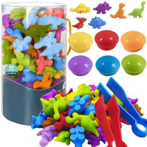 Kruzzel 22496 Dinosaury vzdelávacia sada montessori 48 ks
