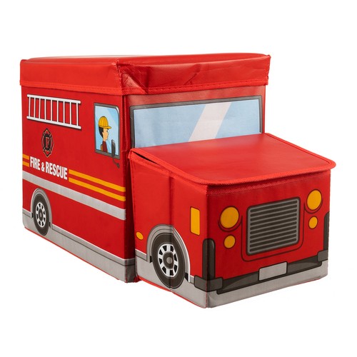 Kruzzel 22489 Box na hračky hasičské auto 53 x 26 x 31,5 cm – Obrázok 3