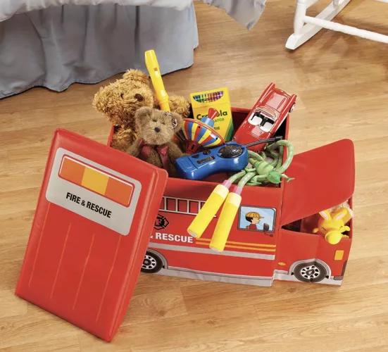 Kruzzel 22489 Box na hračky hasičské auto 53 x 26 x 31,5 cm – Obrázok 10