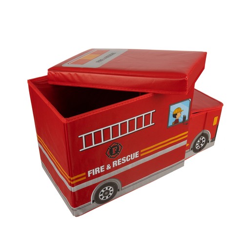 Kruzzel 22489 Box na hračky hasičské auto 53 x 26 x 31,5 cm – Obrázok 5