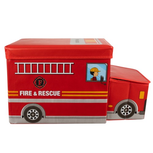 Kruzzel 22489 Box na hračky hasičské auto 53 x 26 x 31,5 cm – Obrázok 6