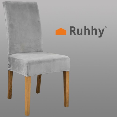Poťah na stoličku - šedý zamat Ruhhy 22979 – Obrázok 2