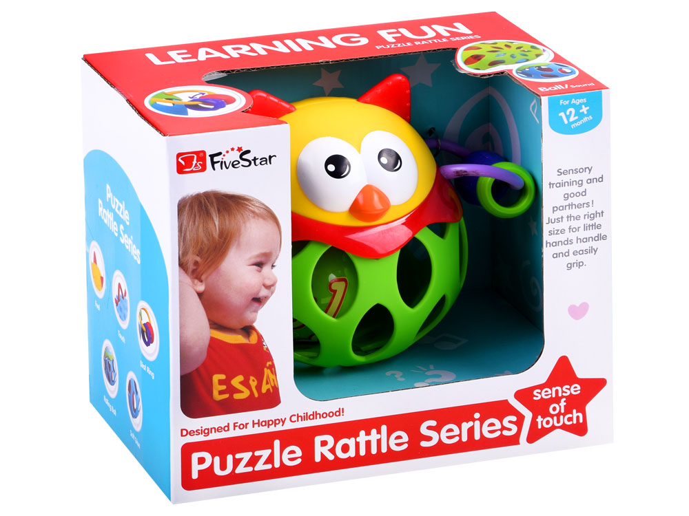 Hrkálková hračka Rattle Teether Sova – Obrázok 6