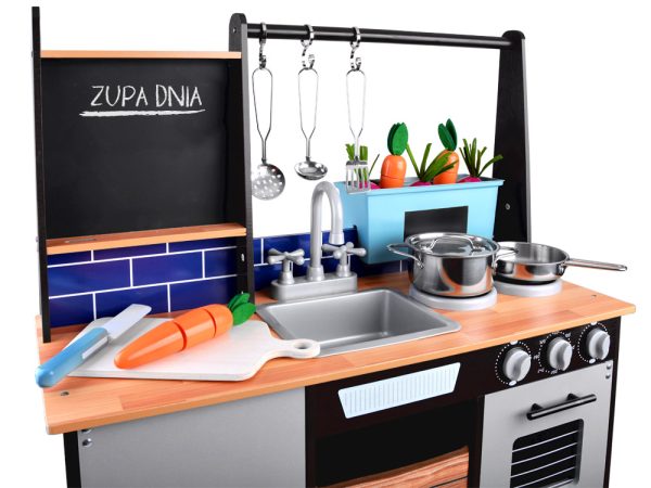 Loft Drevená kuchynka pre deti, chladnička ZA4129 – Obrázok 5