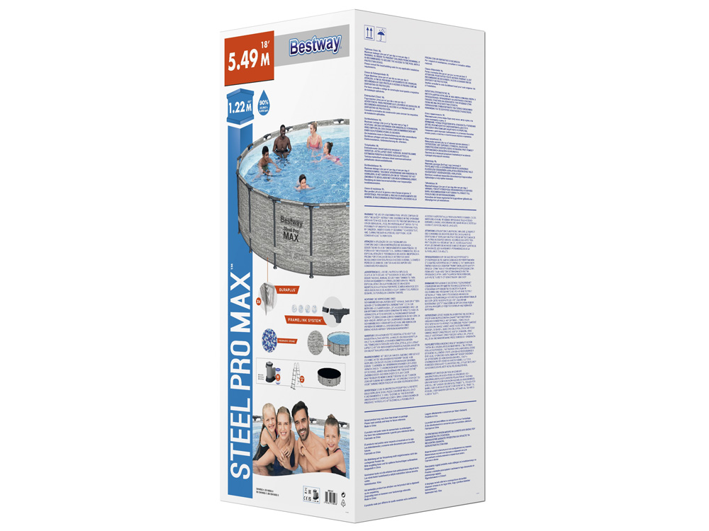 Bestway rámový bazén 549x122cm 8v1 kameň 5618Y – Obrázok 7