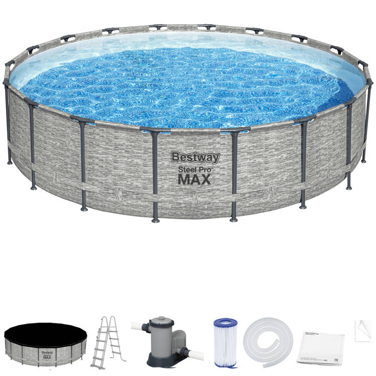 Bestway rámový bazén 549x122cm 8v1 kameň 5618Y
