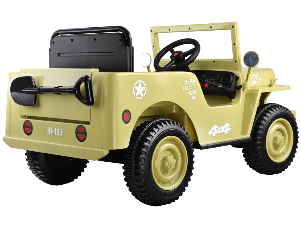 Vojenské auto s batériou Willys + diaľkové ovládanie PA0263 – Obrázok 8