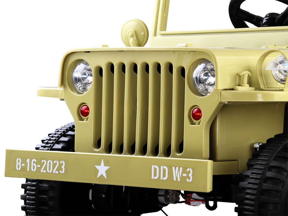 Vojenské auto s batériou Willys + diaľkové ovládanie PA0263 – Obrázok 10