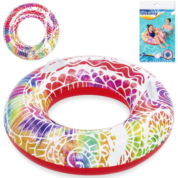 Bestway veľký nafukovací kruh s rúčkami 91cm 36084
