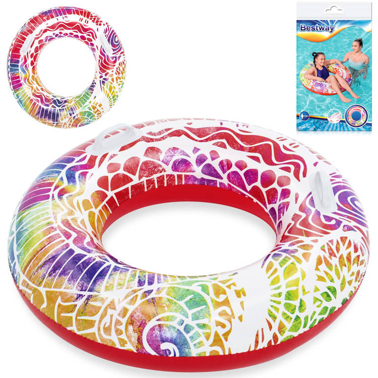 Bestway veľký nafukovací kruh s rúčkami 91cm 36084