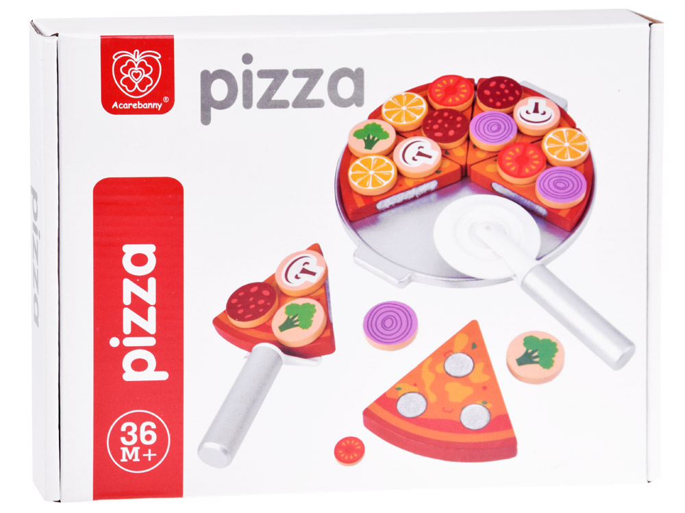 Drevená pizza na rezanie 16,5 cm na suchý zips, príslušenstvo 27 kusov ZA4689 – Obrázok 8