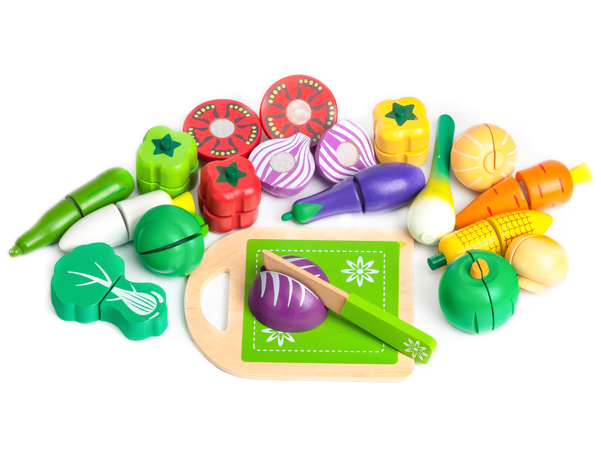 Drevená zelenina na rezanie 20ks Ecotoys – Obrázok 2