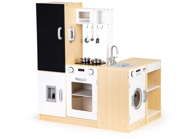 Drevená kuchynka pre deti xxl doska + led ECOTOYS – Obrázok 2