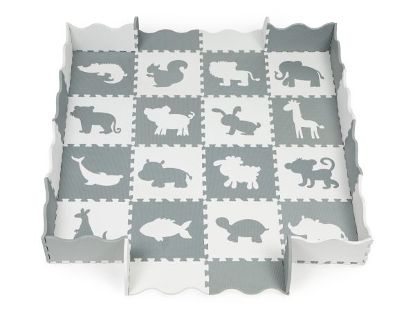 Penová podložka s plotom puzzle suchý bazén 36 kusov Ecotoys – Obrázok 2
