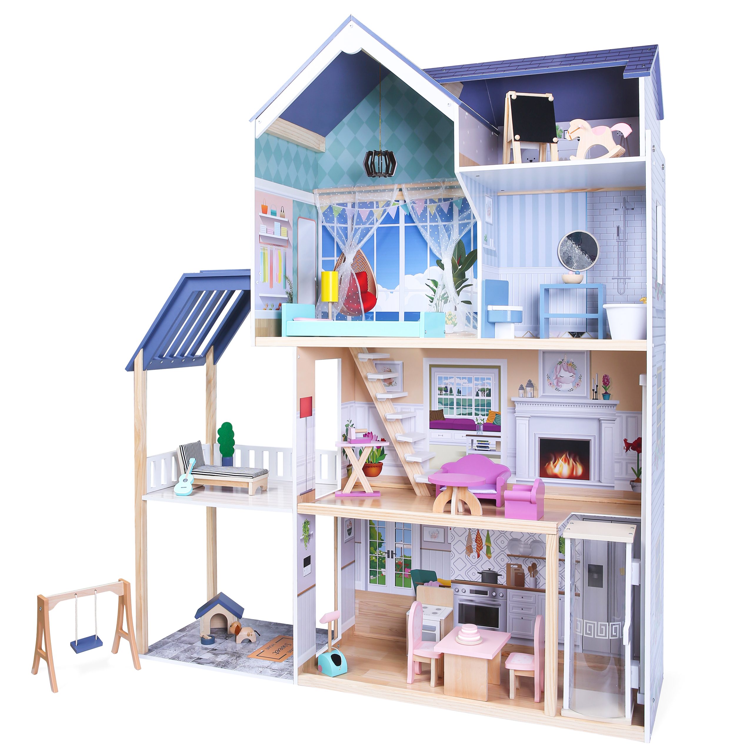 Domček pre bábiky rezidencia XXL Maya 28 el. ECOTOYS – Obrázok 2