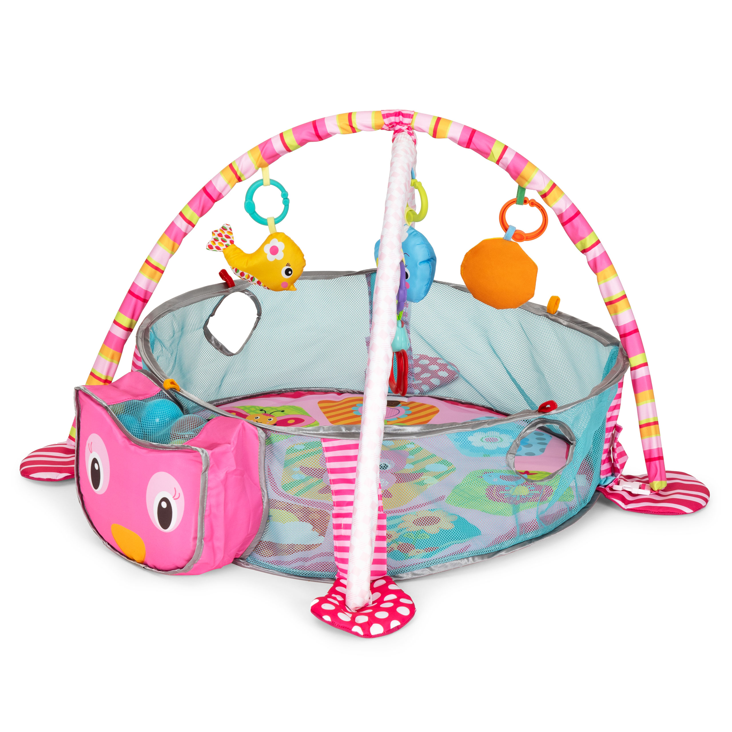 Veľká edukačná podložka 3v1 ohrádka 30 loptičiek 0+ ECOTOYS – Obrázok 2