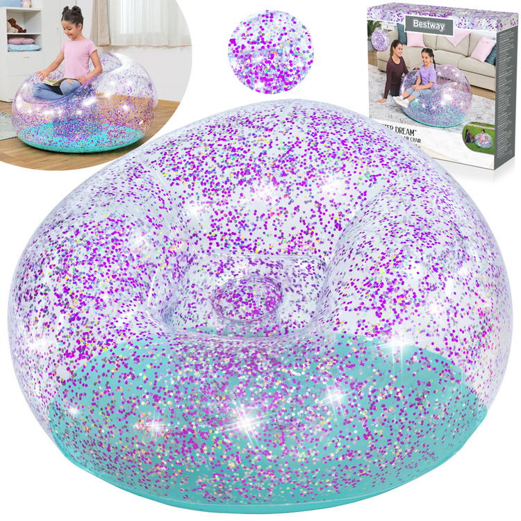 Bestway Glitter Chair nafukovacia lopta Glitter Dream 114 x 112 x 66 cm 75115
