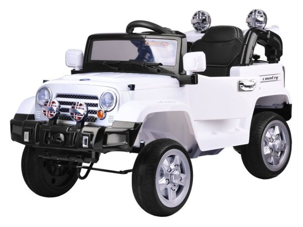 Elektrické autíčko Terénne Jeep EVA biela J-PA0111 BI