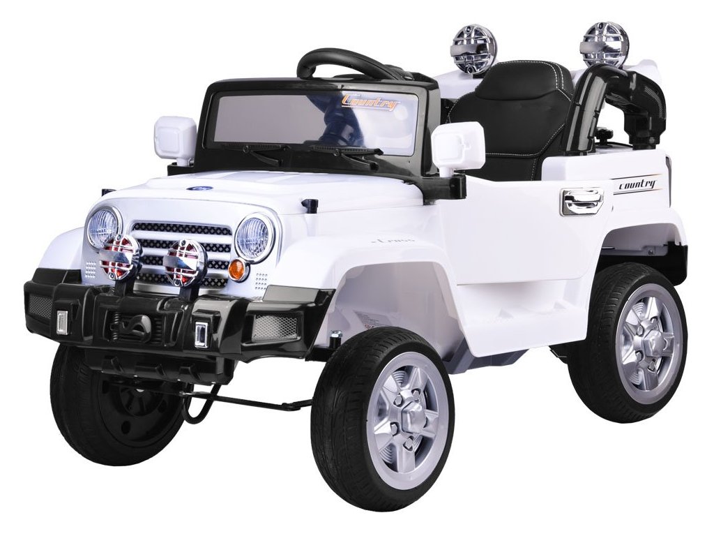 Elektrické autíčko Terénne Jeep EVA biela J-PA0111 BI