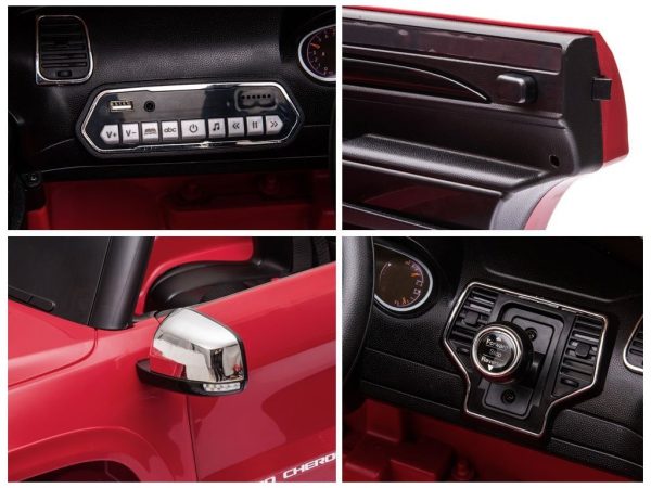 Detské elektrické autíčko Jeep Grand Cherokee lakované červené J-PA0260 MAL CZ – Obrázok 6