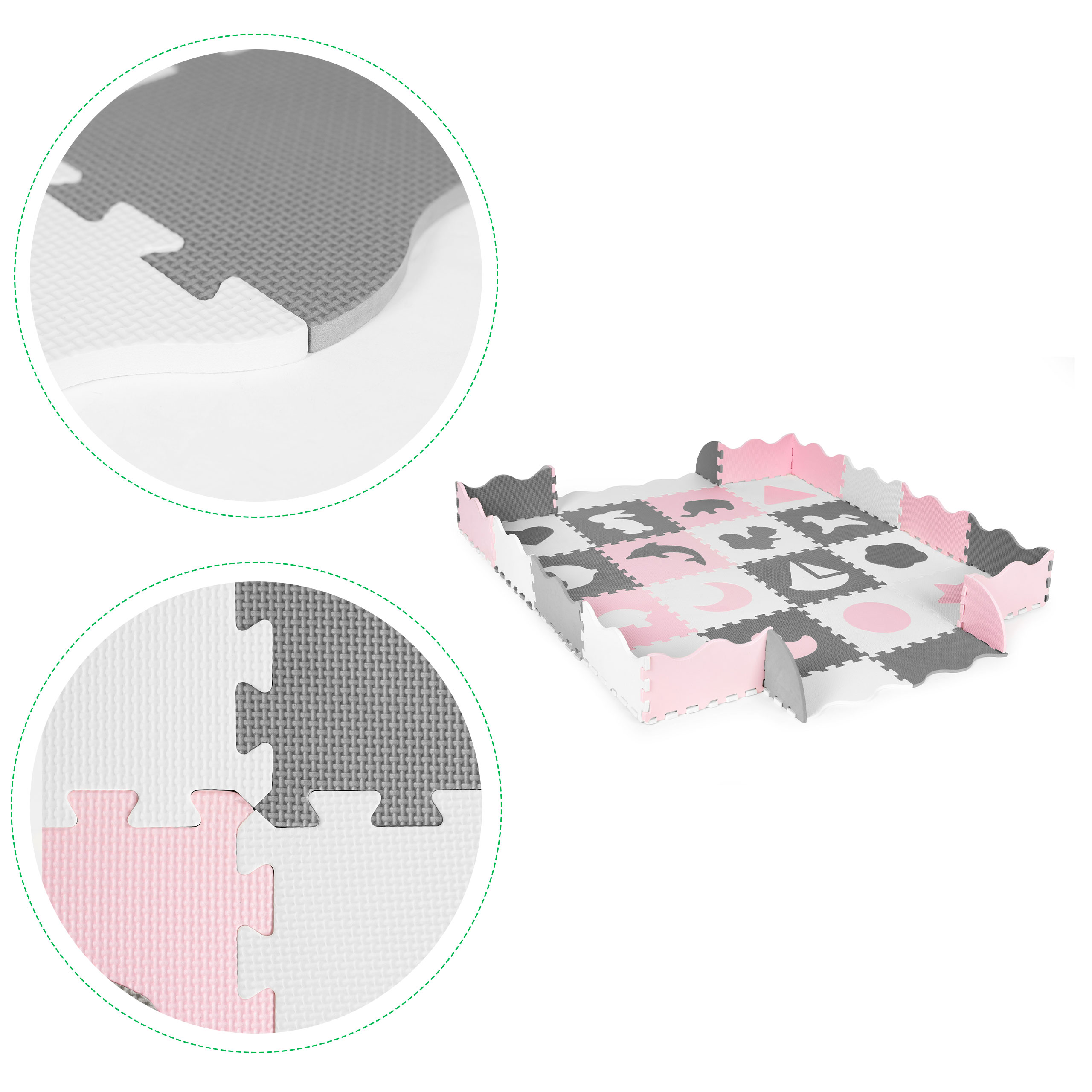 Detská penová hracia puzzle podložka 36ks | zvieratká – Obrázok 3