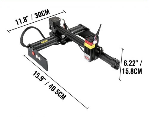 Laserový Gravírovací Stroj 19 X 17cm Veľká Gravírovacia Plocha Výkon Lasera 4,5 W – Obrázok 3