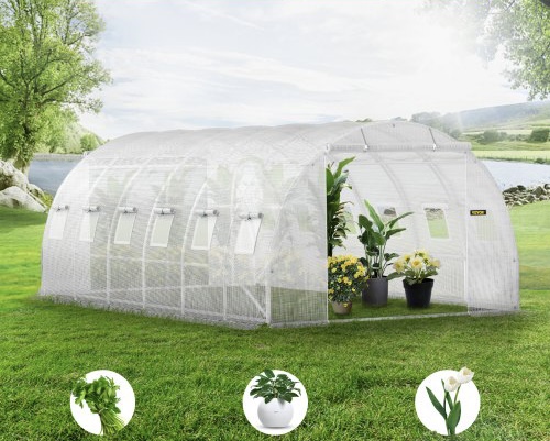 Záhradný Fóliovník 6x3x2m (Biely) – Obrázok 5