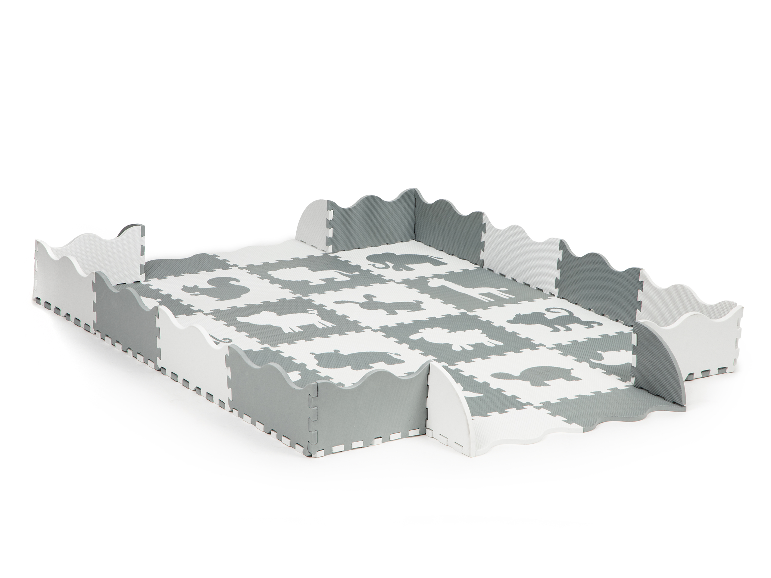 Penová podložka s plotom puzzle suchý bazén 36 kusov Ecotoys – Obrázok 4