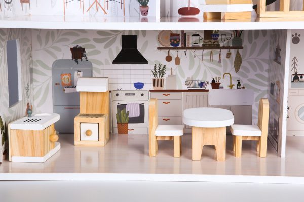 Domček pre bábiky s nábytkom Emma Ecotoys Residence – Obrázok 4