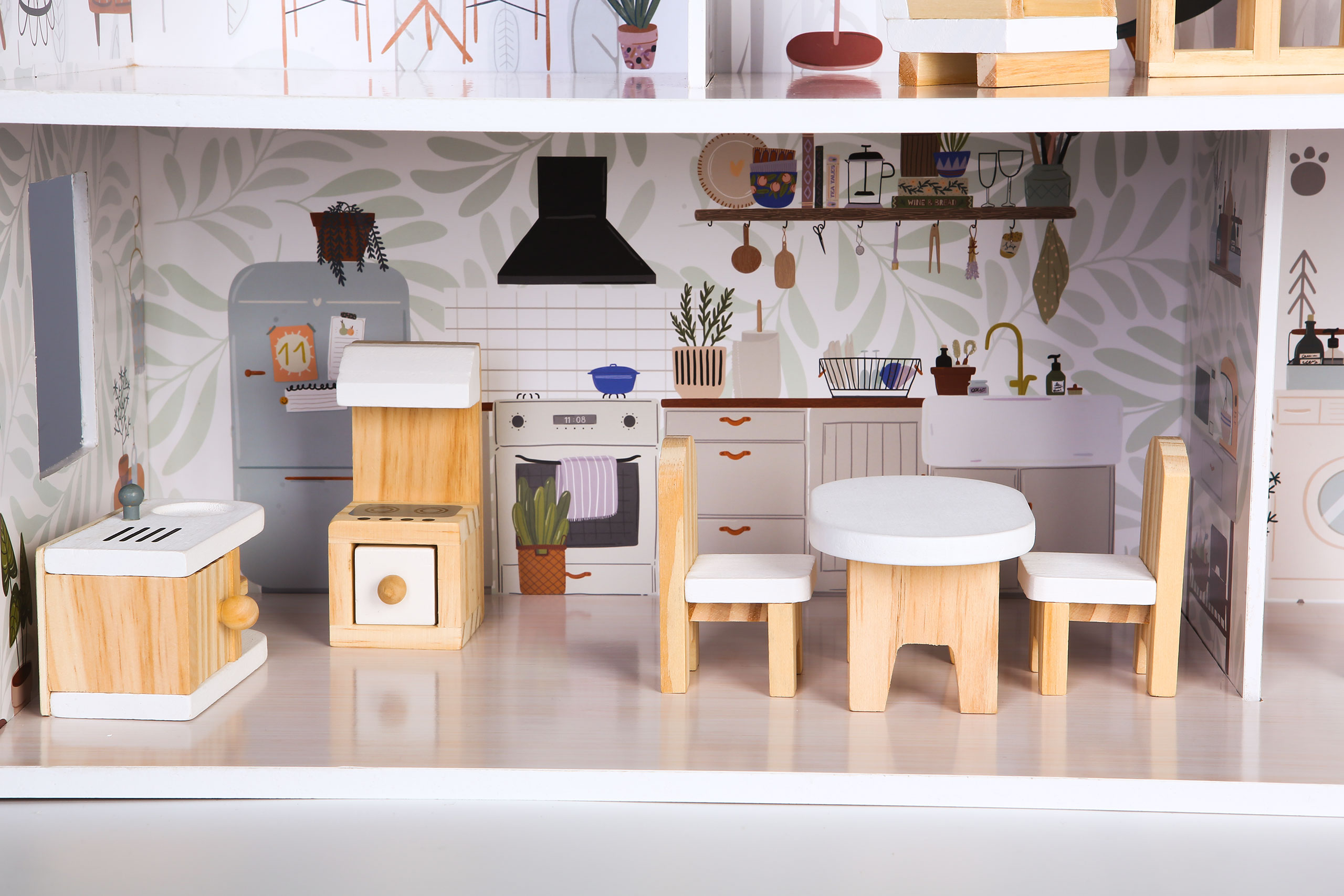 Domček pre bábiky s nábytkom Emma Ecotoys Residence – Obrázok 4