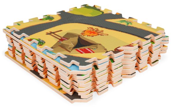 Penová podložka pre deti safari puzzle 9el 93x93cm – Obrázok 4