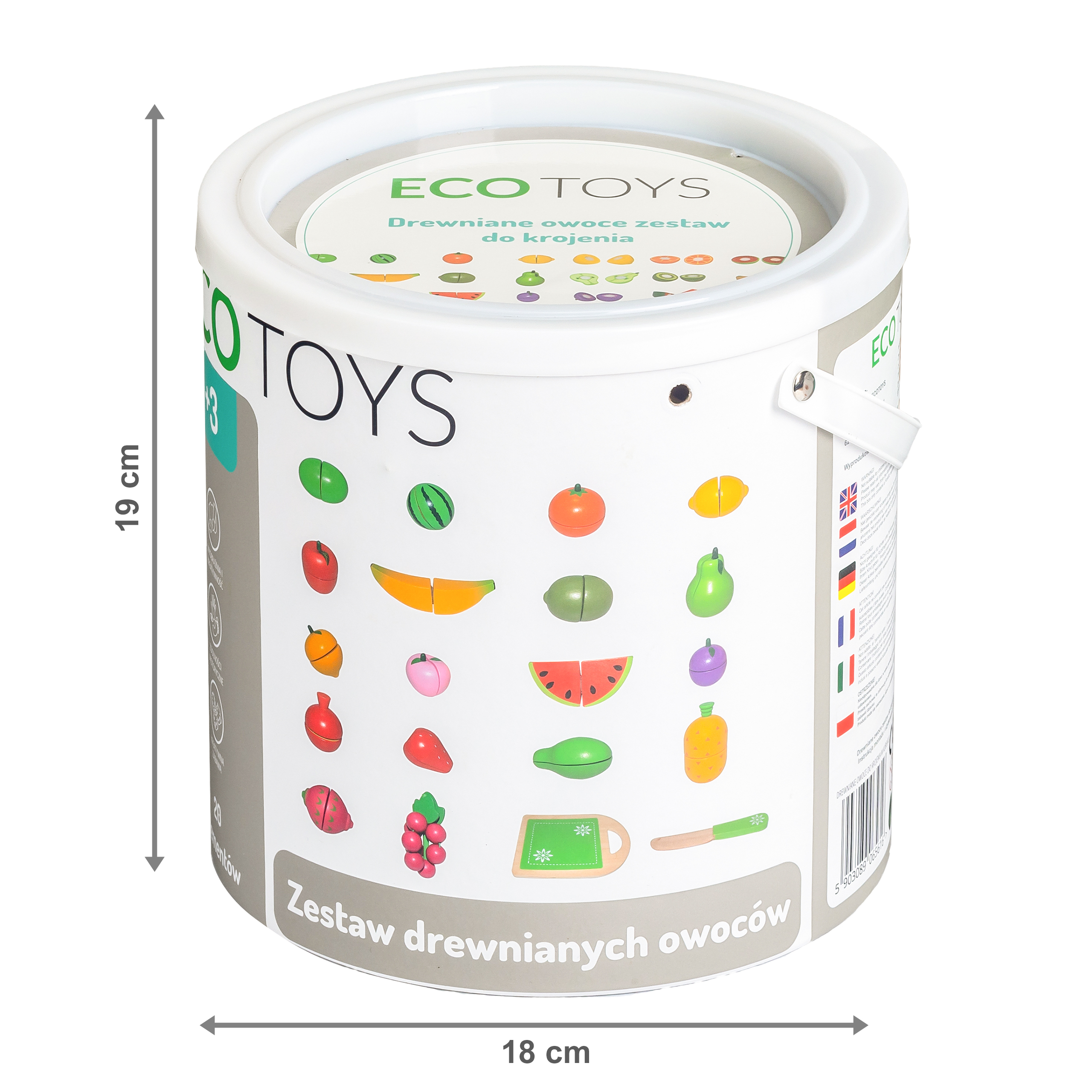 Drevené ovocie na rezanie, 20 kusov ECOTOYS – Obrázok 5