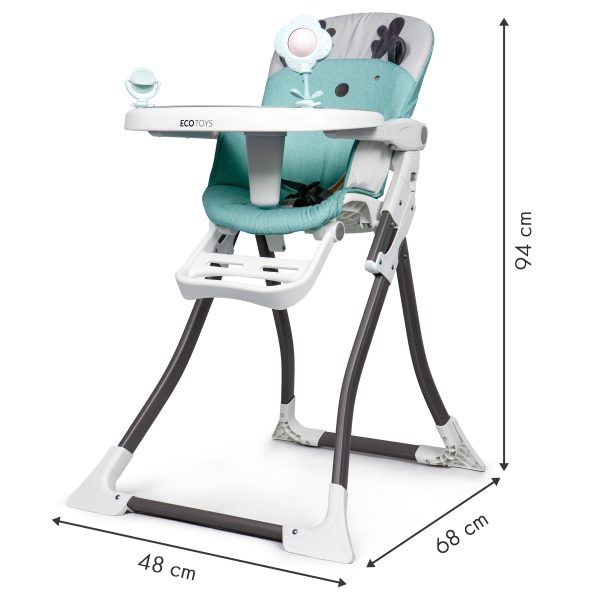 Skladacia stolička na kŕmenie sobov ECOTOYS – Obrázok 5