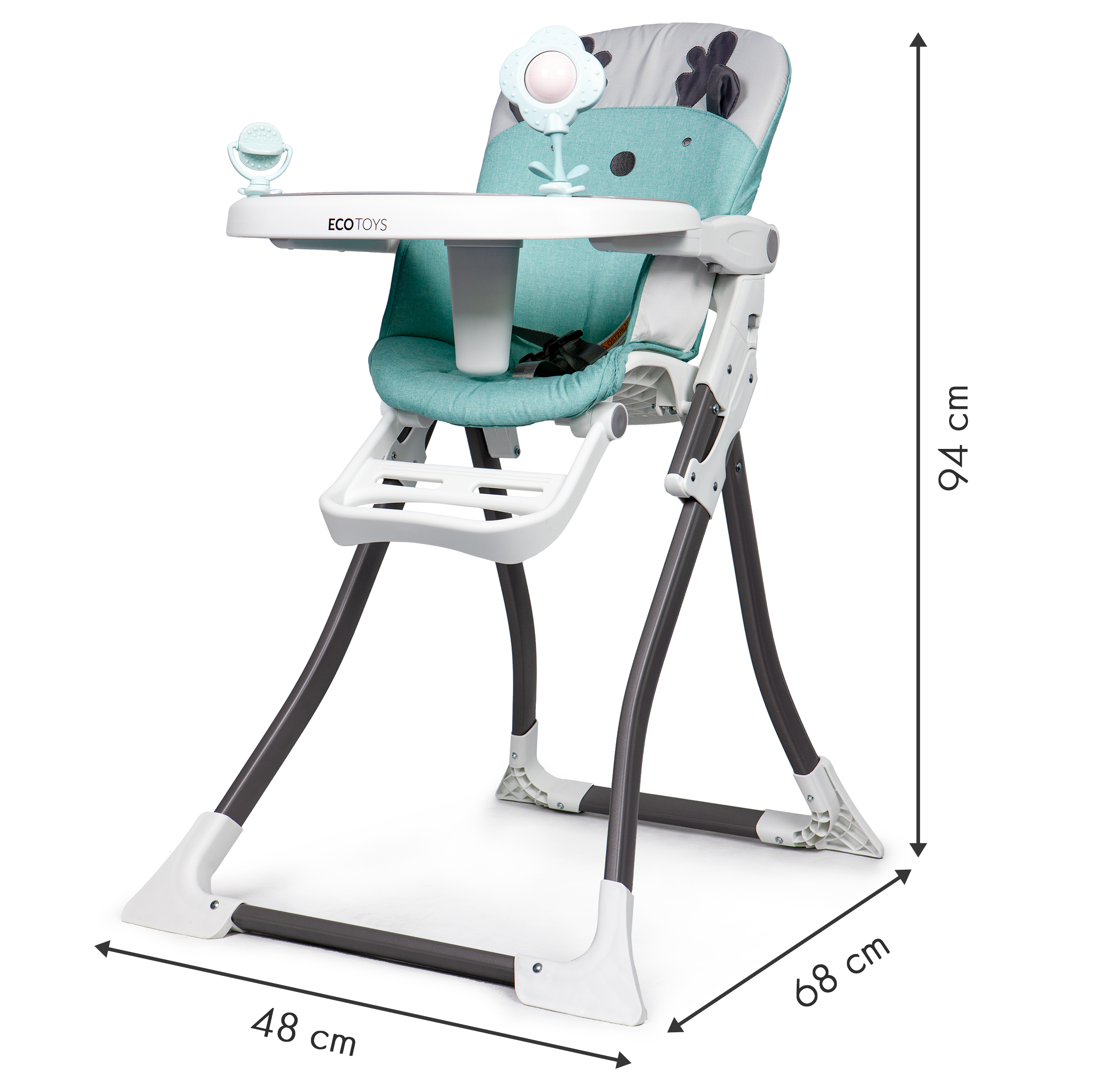 Skladacia stolička na kŕmenie sobov ECOTOYS – Obrázok 5