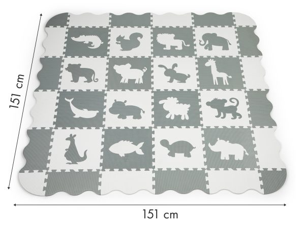 Penová podložka s plotom puzzle suchý bazén 36 kusov Ecotoys – Obrázok 5