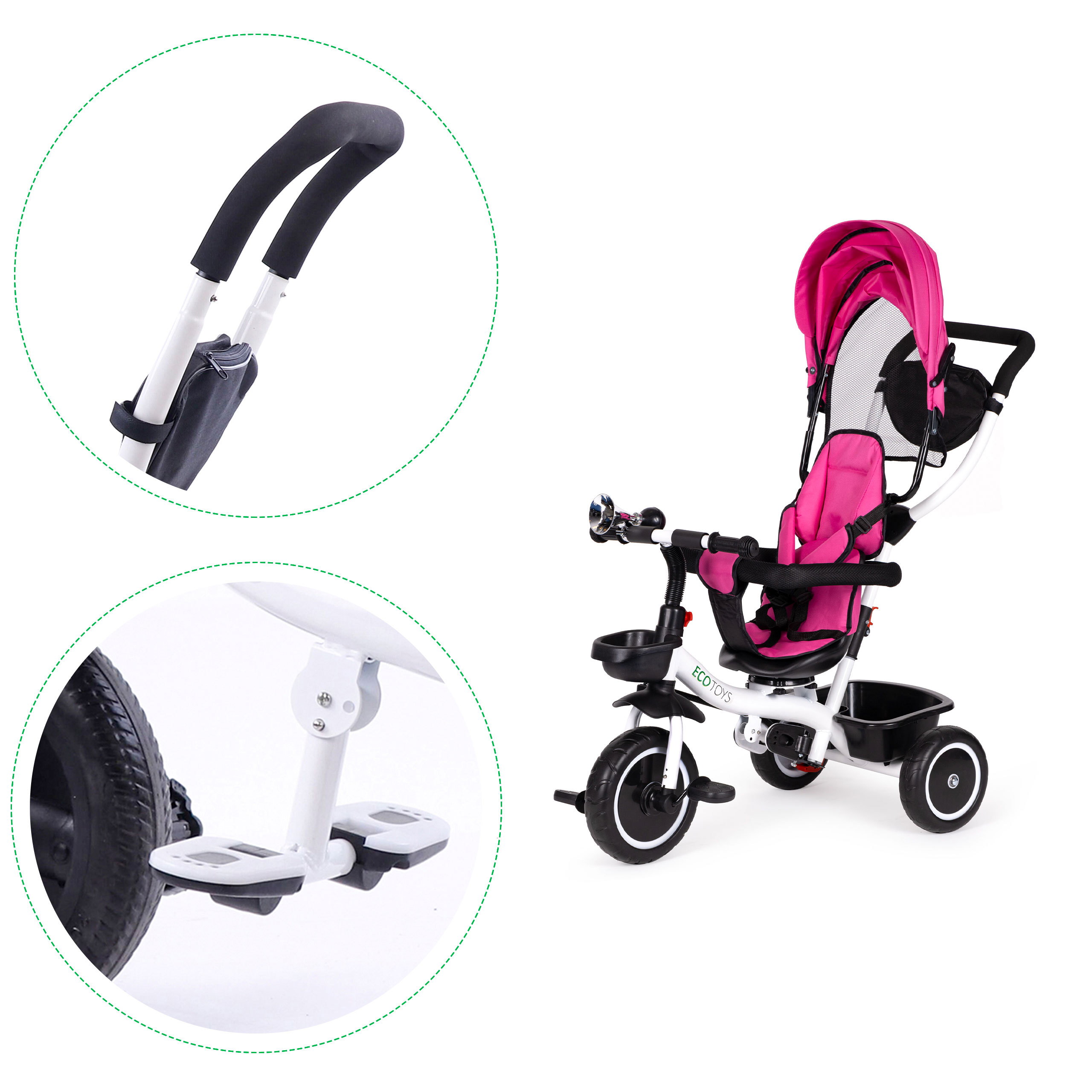 Trojkolka s otočným sedadlom 360' ECOTOYS – Obrázok 5